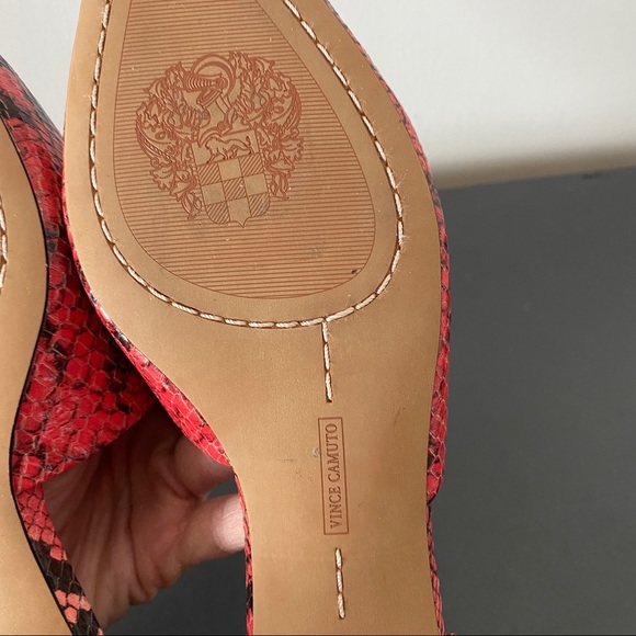 Vince Camuto Pink Snakeskin Loafers - Picture 8 of 11